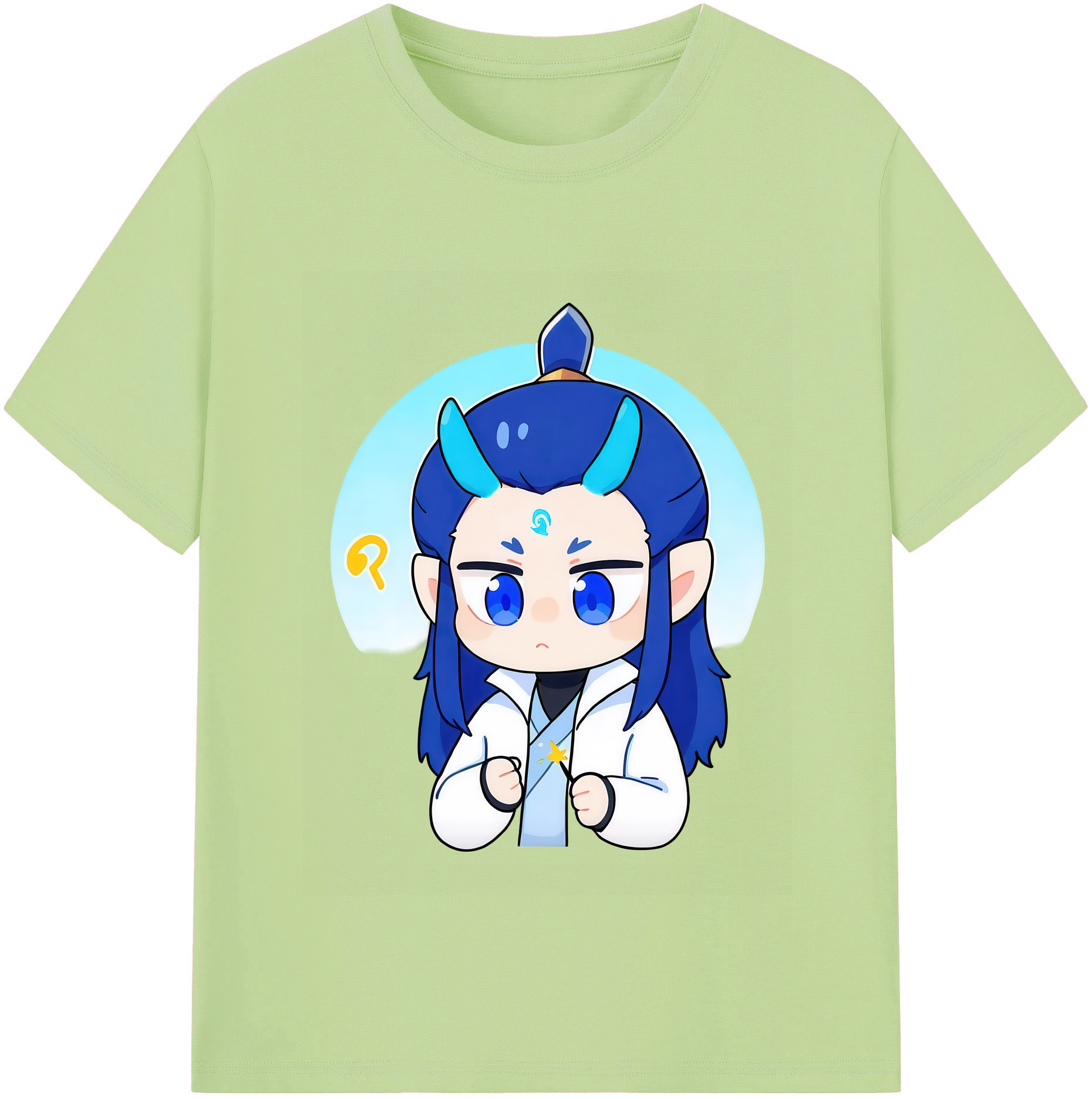（画像用） Ne Zha 2 ナタ 魔童の大暴れ 綿100％半袖Tシャツ（フロントプリント）